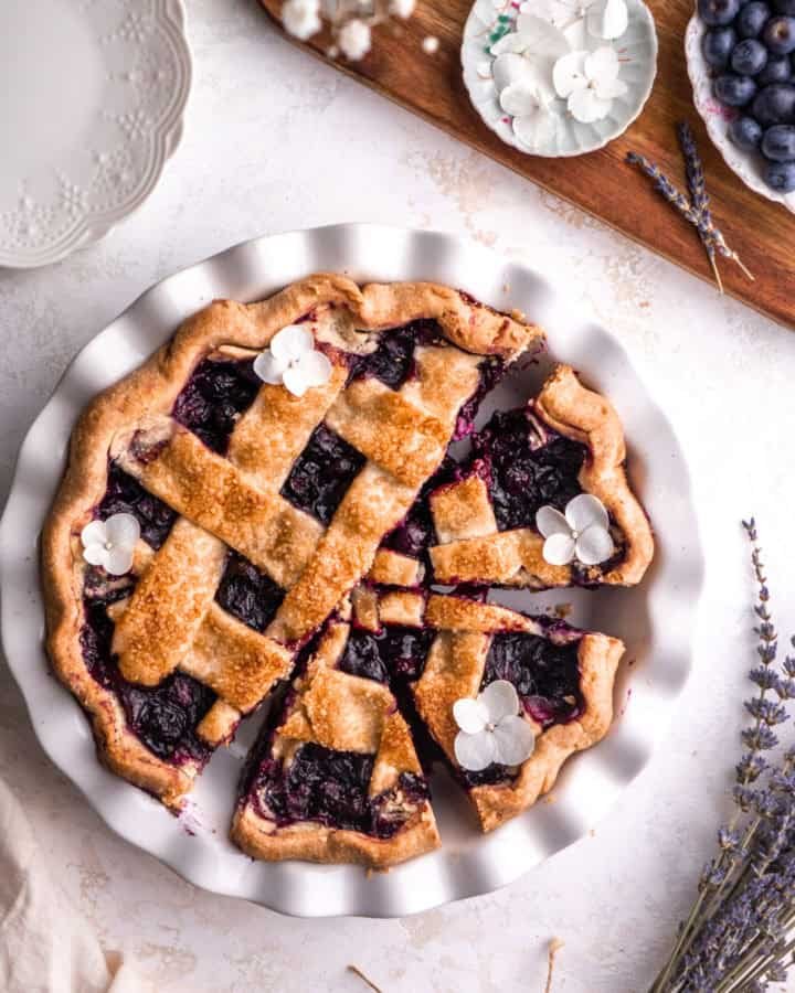 Blueberry Vanilla Lavender Pie