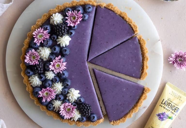 Blueberry Lavender White Chocolate Tart
