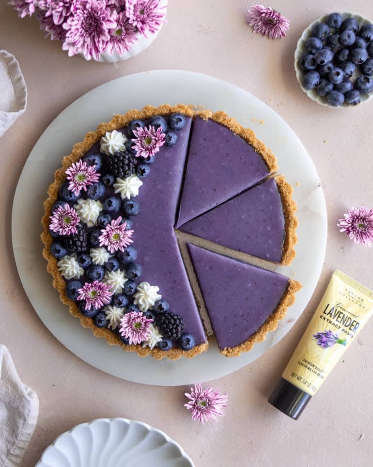 Blueberry Lavender White Chocolate Tart